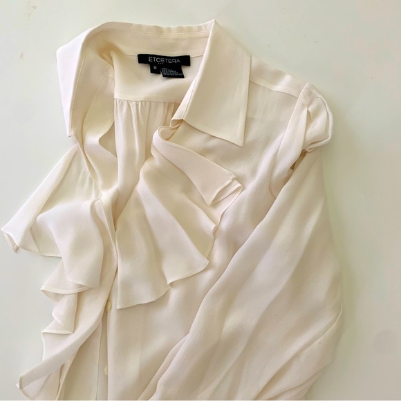 Etcetera Blouse - Color: Ivory - Size 8 - Picture 1 of 10